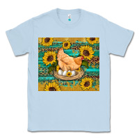 Dusty Blue western farm chicken coop animals sunflowers leopard turquoise wooden Classic Tee - Artiststas