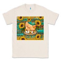 Natural western farm chicken coop animals sunflowers leopard turquoise wooden Classic Tee - Artiststas