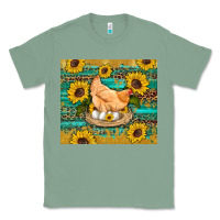 Sage western farm chicken coop animals sunflowers leopard turquoise wooden Classic Tee - Artiststas