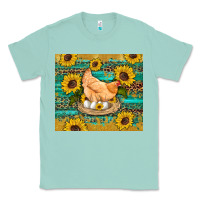 Seafoam western farm chicken coop animals sunflowers leopard turquoise wooden Classic Tee - Artiststas