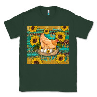 Sports Green western farm chicken coop animals sunflowers leopard turquoise wooden Classic Tee - Artiststas