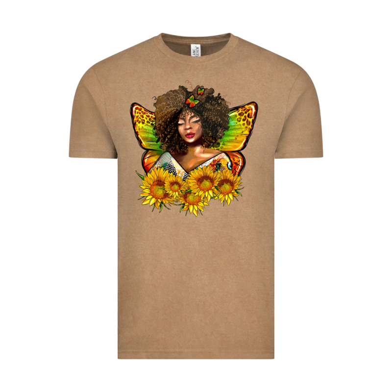 Butterfly Afro Woman Juneteenth Vintage Tee by AdoDesignShop | Teevron
