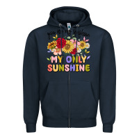 Navy you are my sunshine my only sunshine Zipper Hoodie - MaliasSmallBusiness