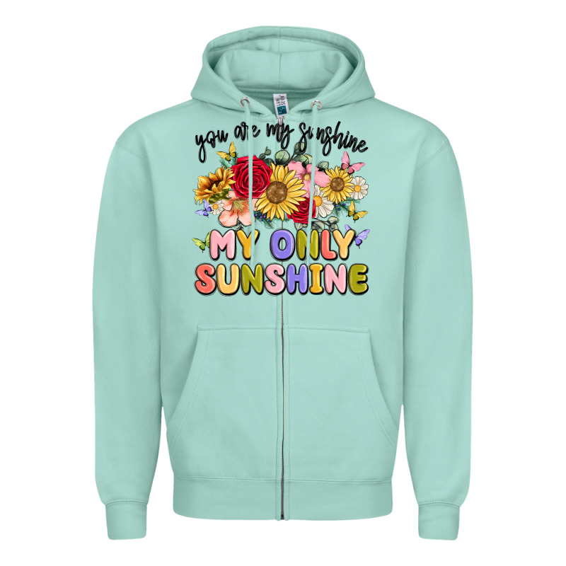 You Are My Sunshine My Only Sunshine Zipper Hoodie by MaliasSmallBusiness | Teevron