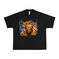 Black 4th of july shaggy cow leopard background Urban Heavy Tee - Jasminsmagicworld