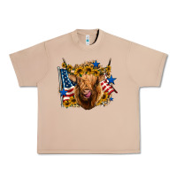 Burro 4th of july shaggy cow leopard background Urban Heavy Tee - Jasminsmagicworld
