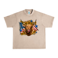 French Oak 4th of july shaggy cow leopard background Urban Heavy Tee - Jasminsmagicworld