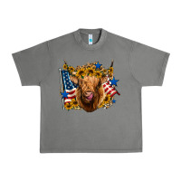 Tornado 4th of july shaggy cow leopard background Urban Heavy Tee - Jasminsmagicworld