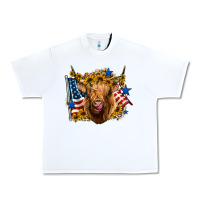 White 4th of july shaggy cow leopard background Urban Heavy Tee - Jasminsmagicworld