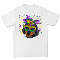 White mardi gras mask dachshund puppy Premium Tee - RanaPortraitStore