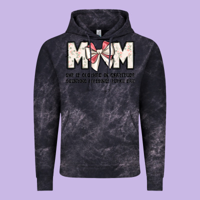 Mom She Is Clothed In Gratitude Counting Blessings Vintage Hoodie Designed By Jahusdesignshop
