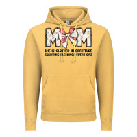 Vintage Mustard mom she is clothed in gratitude counting blessings Vintage Hoodie - JahusDesignShop