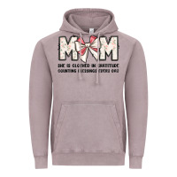 Vintage Zinc mom she is clothed in gratitude counting blessings Vintage Hoodie - JahusDesignShop