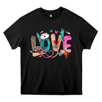 Black love nurse Heavy Core Tee - Zillion Design Studio