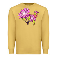 Antique Gold Bitterroot Flower Illustrations Premium Sweatshirt - LillyAllenDesigns