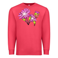 Cardinal Bitterroot Flower Illustrations Premium Sweatshirt - LillyAllenDesigns