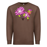 Chestnut Bitterroot Flower Illustrations Premium Sweatshirt - LillyAllenDesigns