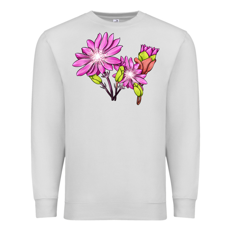 Bitterroot Flower Illustrations Premium Sweatshirt by LillyAllenDesigns | Teevron