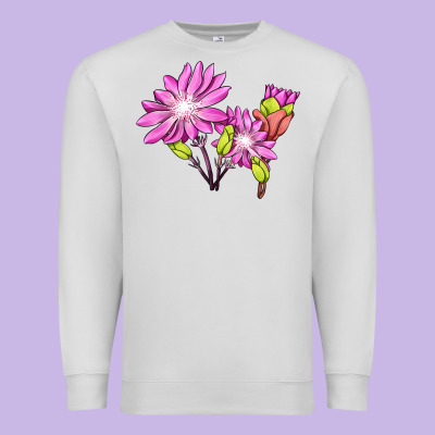 Bitterroot Flower Illustrations Premium Sweatshirt Designed By Lillyallendesigns