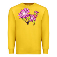Lemon Bitterroot Flower Illustrations Premium Sweatshirt - LillyAllenDesigns