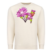 Sandshell Bitterroot Flower Illustrations Premium Sweatshirt - LillyAllenDesigns
