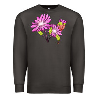 Smoke Bitterroot Flower Illustrations Premium Sweatshirt - LillyAllenDesigns