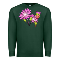 Sports Green Bitterroot Flower Illustrations Premium Sweatshirt - LillyAllenDesigns