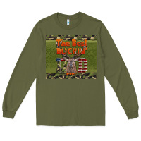 Army Green Best Bucking Dad Ever Long Sleeve Tee - LillyAllenDesigns