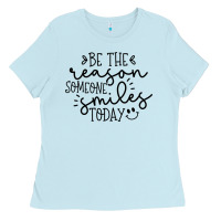 Baby Blue smile Ladies Tee - Unal Design