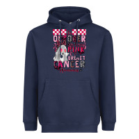 Navy pink ghost breast cancer awareness Heavyweight Hoodie - LillyAllenDesigns