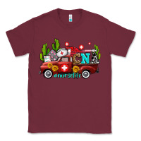 Burgundy cna nurse truck with cactus and sunflowers Classic Tee - AdoDesignShop