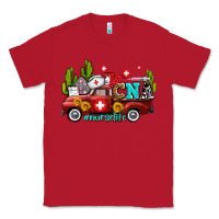 Red cna nurse truck with cactus and sunflowers Classic Tee - AdoDesignShop