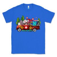 True Royal cna nurse truck with cactus and sunflowers Classic Tee - AdoDesignShop