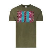 Vintage Olive valentines day leopard rose glitter brush stoke Vintage Tee - JahusDesignShop