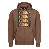 Chestnut Gobble till you wobble Thanksgiving turkey Zipper Hoodie - NancyCooperArtShop