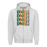 Dove Grey Gobble till you wobble Thanksgiving turkey Zipper Hoodie - NancyCooperArtShop