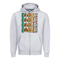 Heather Grey Gobble till you wobble Thanksgiving turkey Zipper Hoodie - NancyCooperArtShop