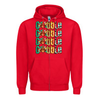 Red Gobble till you wobble Thanksgiving turkey Zipper Hoodie - NancyCooperArtShop