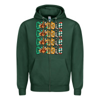 Sports Green Gobble till you wobble Thanksgiving turkey Zipper Hoodie - NancyCooperArtShop