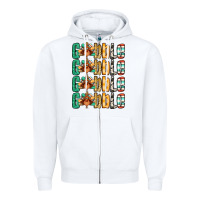 White Gobble till you wobble Thanksgiving turkey Zipper Hoodie - NancyCooperArtShop