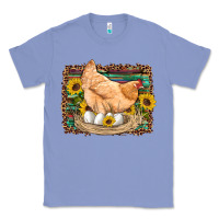 Colony Blue western farm chicken coop animals eggs sunflowers leopard serape woode Classic Tee - Artiststas