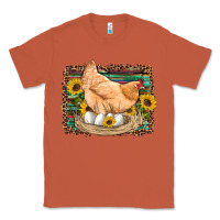 Copper western farm chicken coop animals eggs sunflowers leopard serape woode Classic Tee - Artiststas