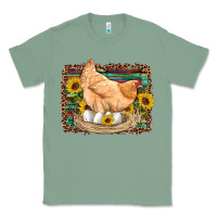 Sage western farm chicken coop animals eggs sunflowers leopard serape woode Classic Tee - Artiststas