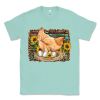 Seafoam western farm chicken coop animals eggs sunflowers leopard serape woode Classic Tee - Artiststas
