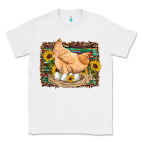 White western farm chicken coop animals eggs sunflowers leopard serape woode Classic Tee - Artiststas