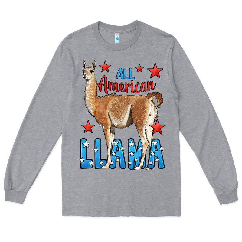 All American Llama Long Sleeve Tee by LillyAllenDesigns | Teevron