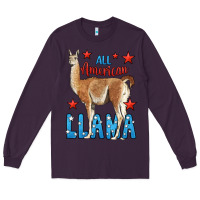 Plum All American Llama Long Sleeve Tee - LillyAllenDesigns