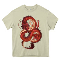 Mossy red dragon Heavy Core Tee - RanaPortraitStore