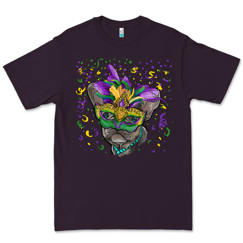 Mardi Gras Mask French Bulldog Premium Tee by RanaPortraitStore | Teevron