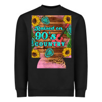 Black raised 90's country guitar cactus sunflower's 12 oz can cooler (regula Heavyweight Sweatshirt - Artiststas